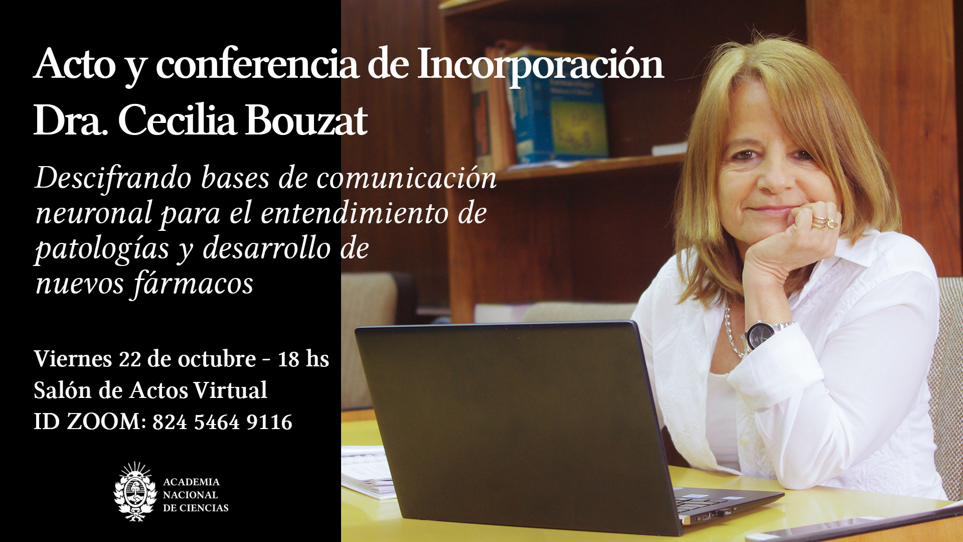 La doctora Cecilia Bouzat  es incorporada a la Academia Nacional de Ciencias