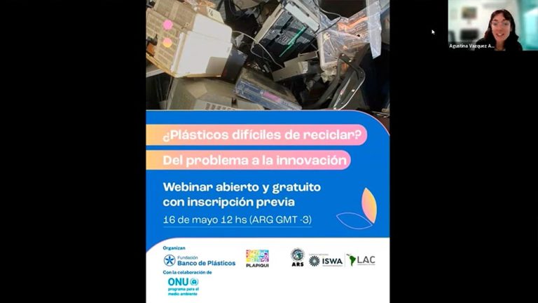 PLAPIQUI (CONICET-UNS) y la Fundación Banco de Plásticos coorganizaron recientemente el webinar “Plásticos difíciles de reciclar: del problema a la innovación” del que participaron especialistas de Argentina y del exterior.